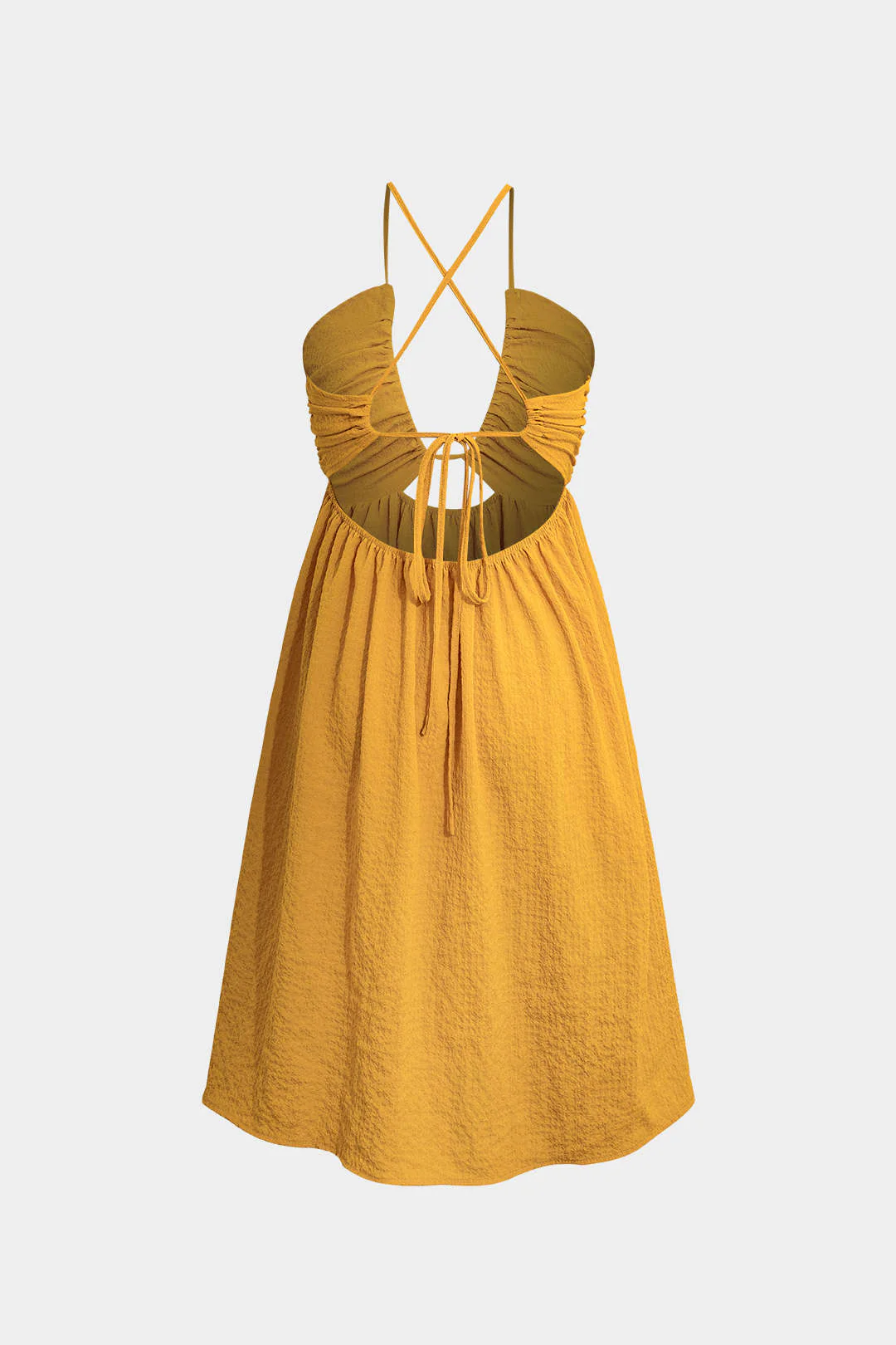 Backless V-neck Slit Midi Dress - Image 8