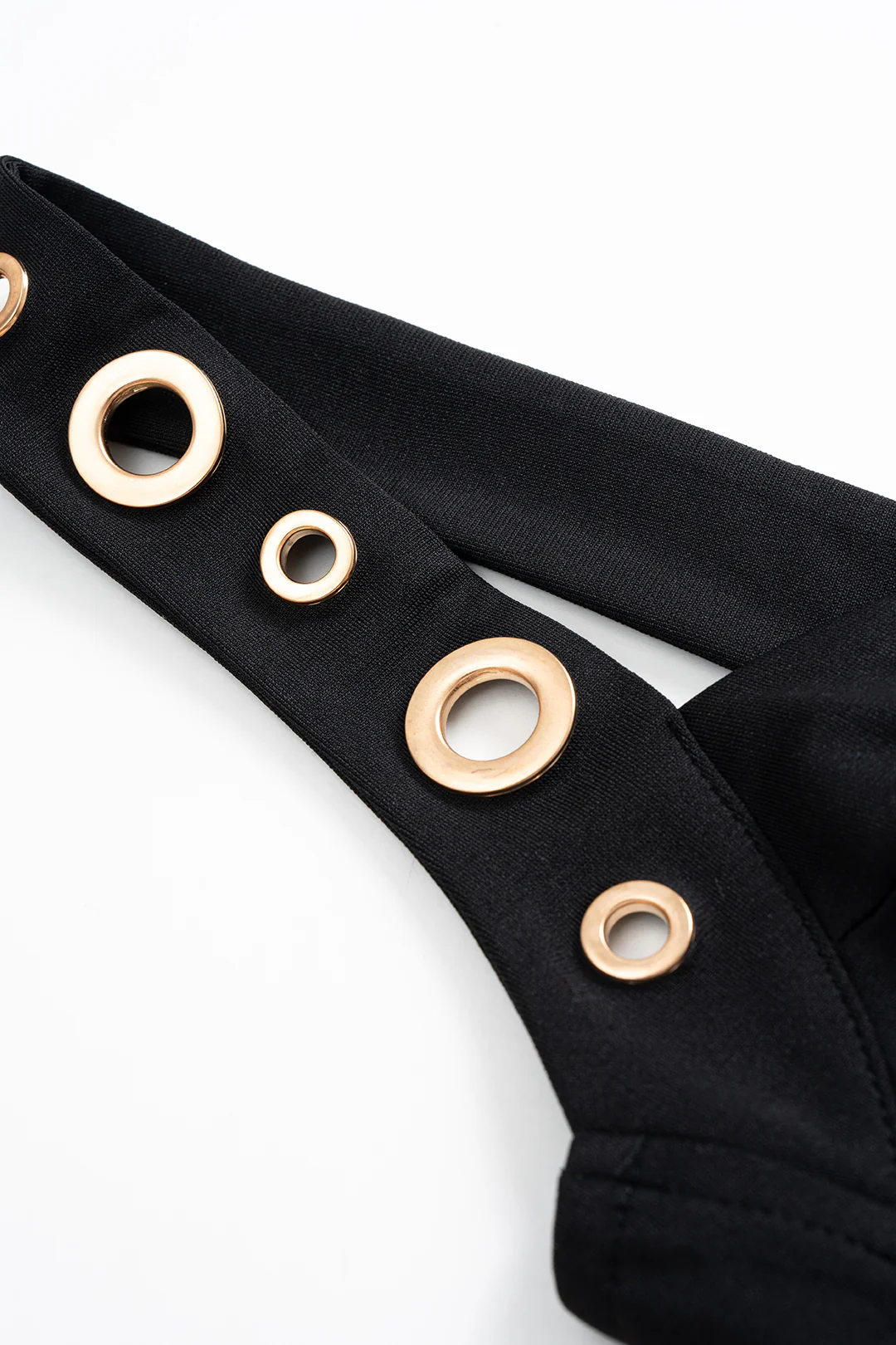 Metallic Eyelet Zipper Sleeveless Midi Dress - Image 3