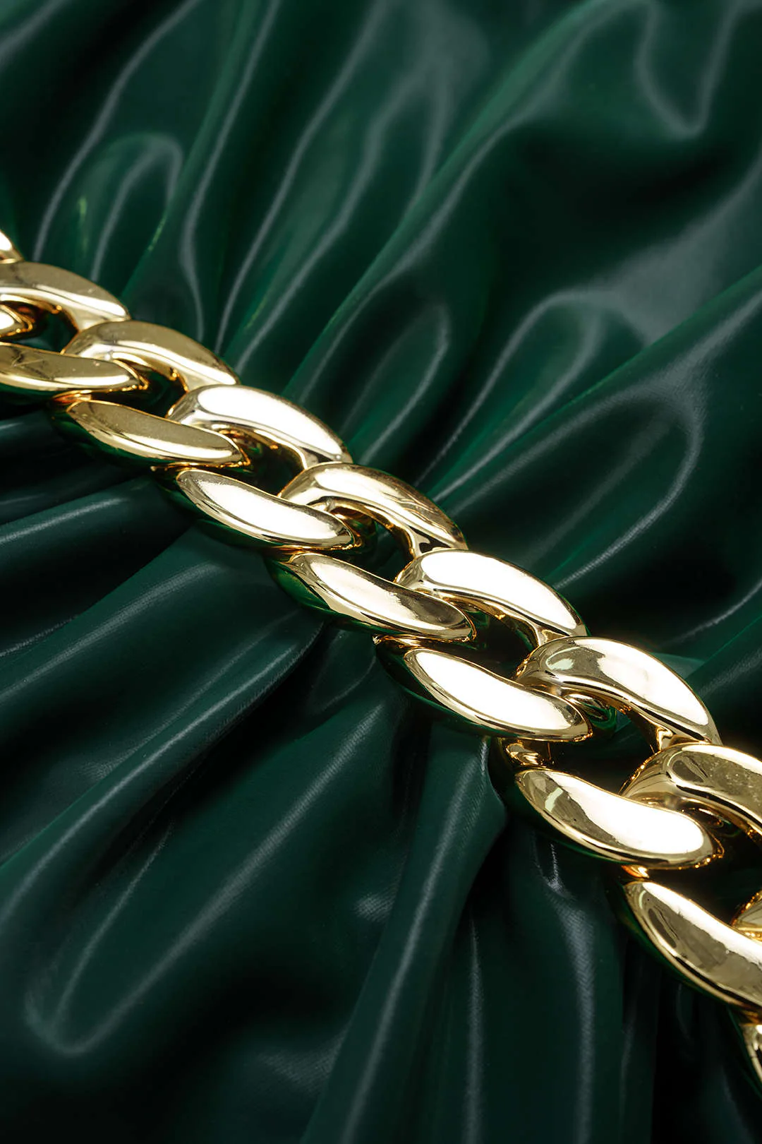 Metallic Chain Ruched Sleeveless Midi Dress - Image 4