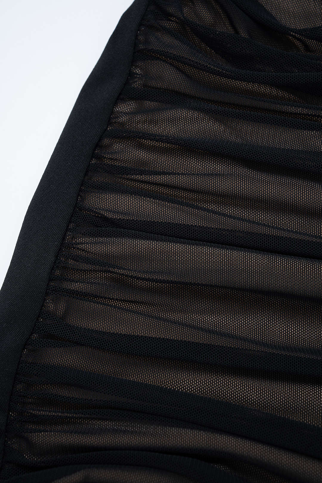 Sheer Mesh Ruched Bustier Slip Sleeveless Midi Dress - Image 5