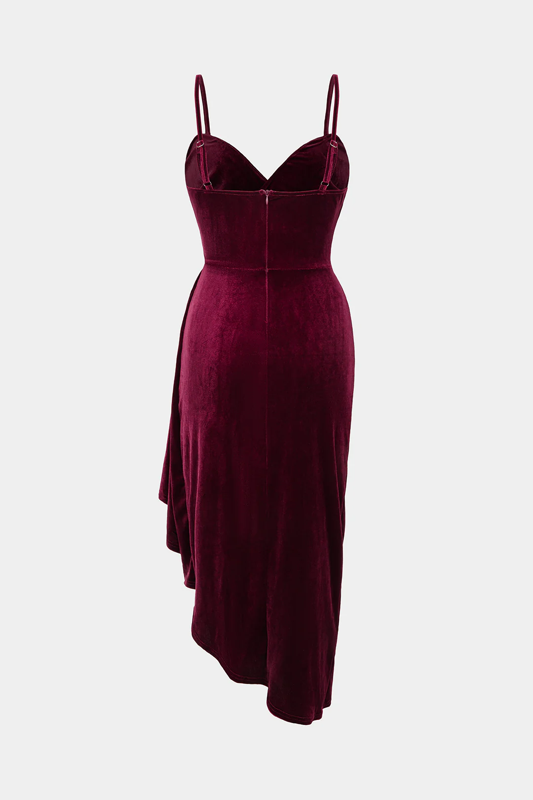Velvet Ruched Sleeveless Slip Midi Dress - Image 8