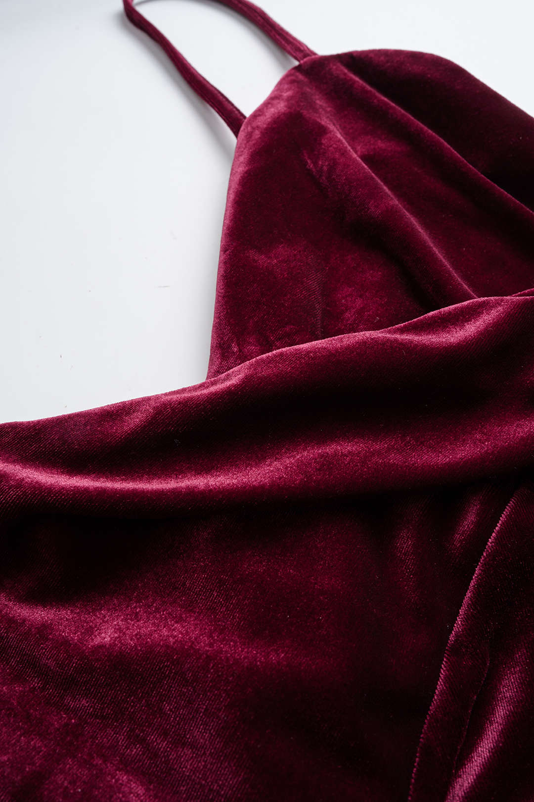 Velvet Ruched Sleeveless Slip Midi Dress - Image 9