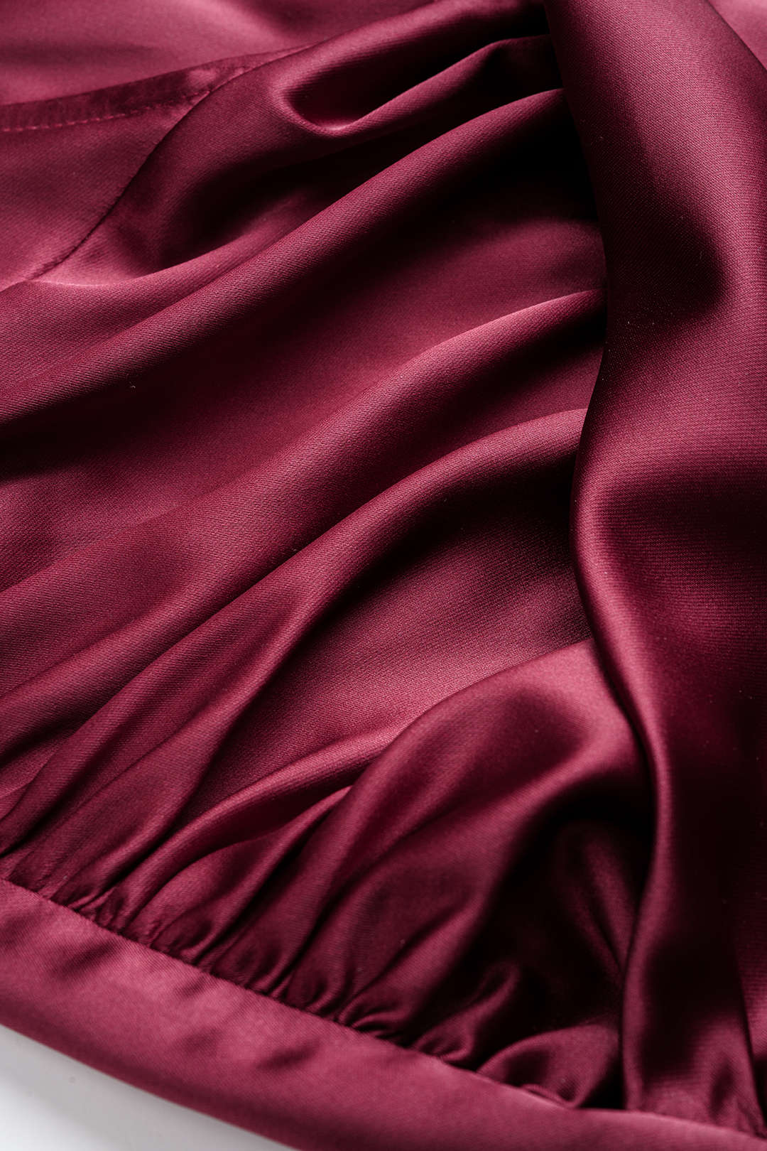 Satin Ruched Sleeveless Midi Dress - Image 4