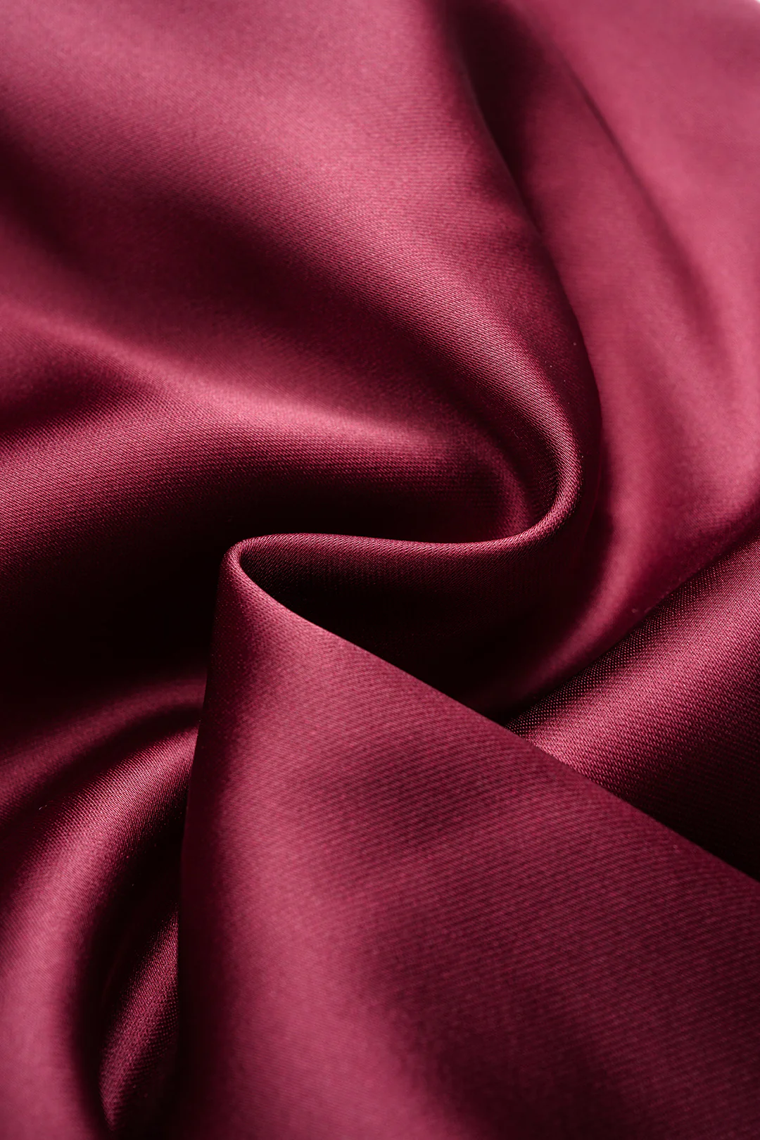 Satin Ruched Sleeveless Midi Dress - Image 5