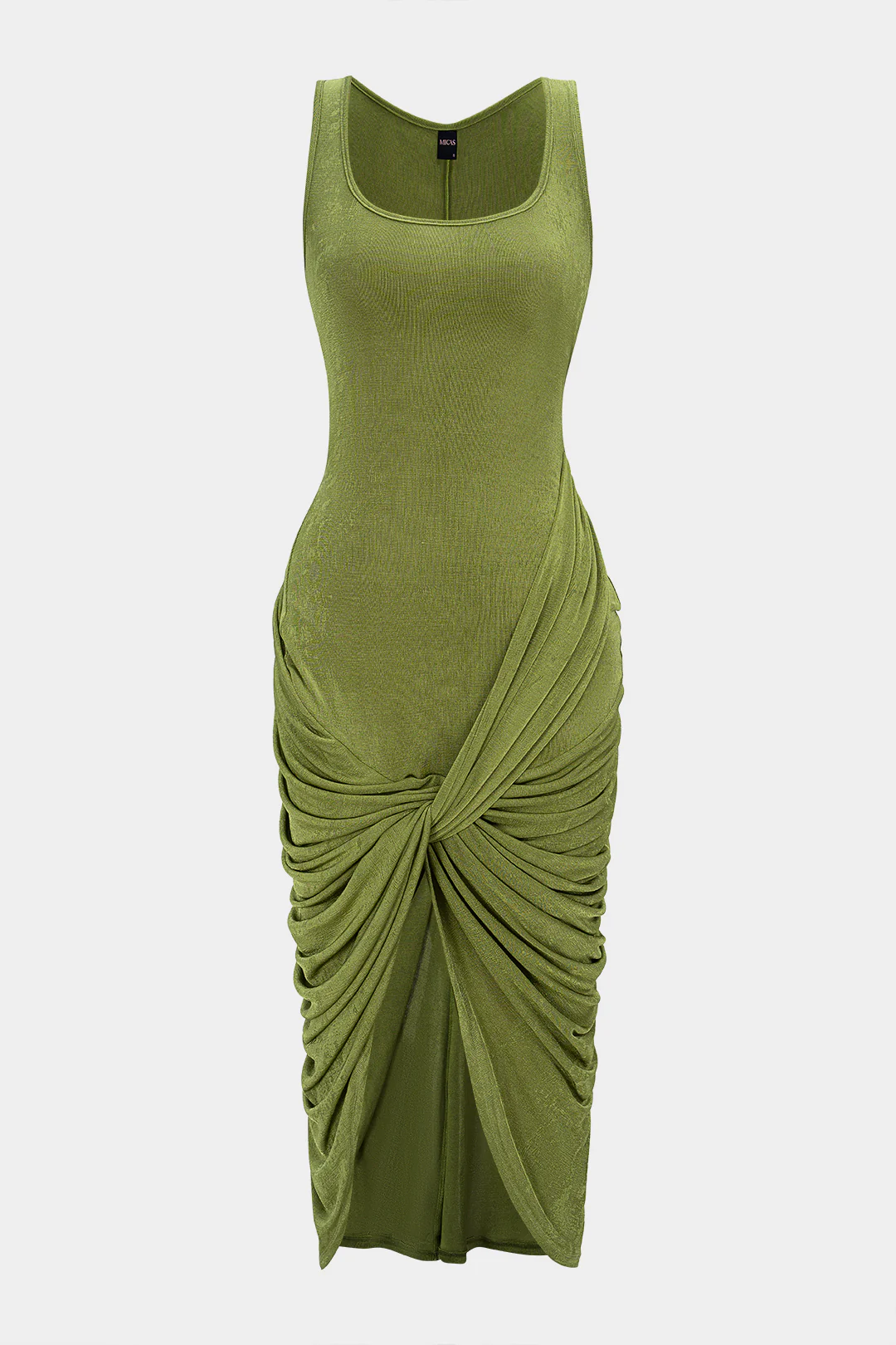 Round Neck Sleeveless Midi Dress
