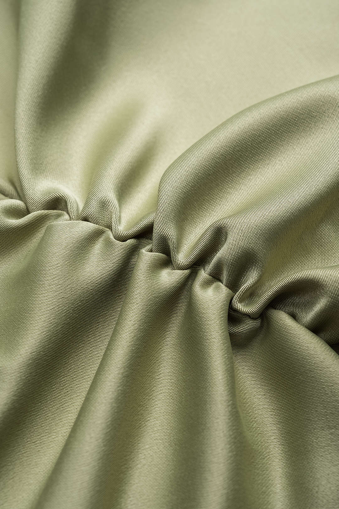 Satin One Shoulder Ruched Short Sleeve Midi Dress - Image 3