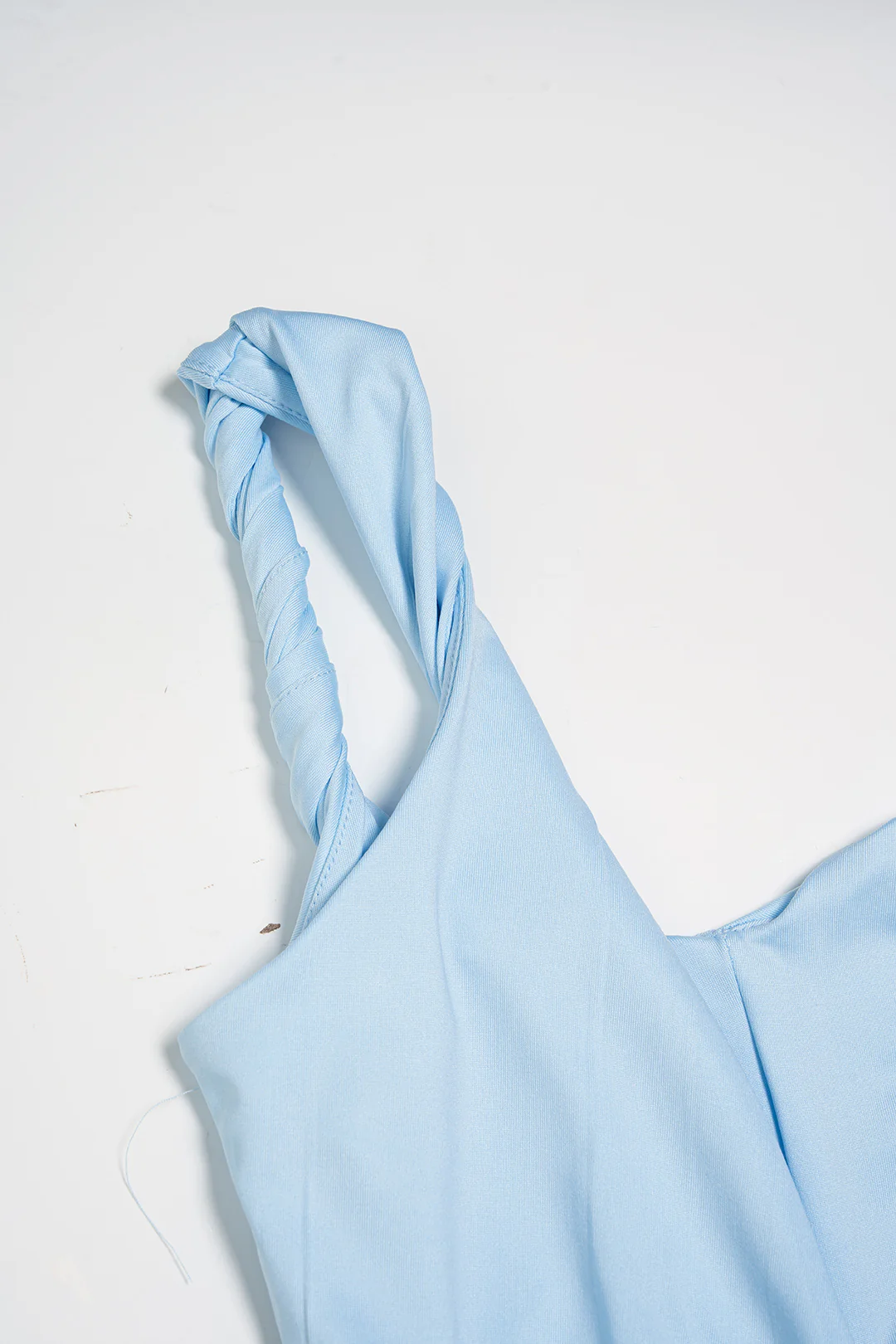 V-Neck Twist Knot Ruched Sleeveless Midi Dress - Image 4
