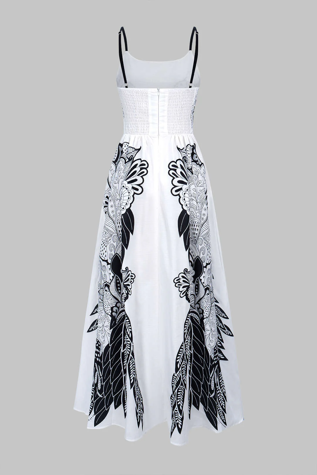 Contrast Floral Print Slip Sleeveless Maxi Dress - Image 2