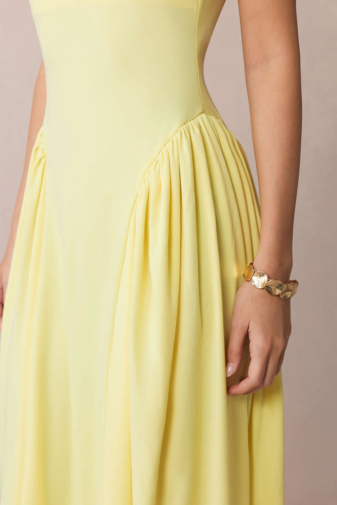 Square Neck Ruched Sleeveless Midi Dress - Image 4
