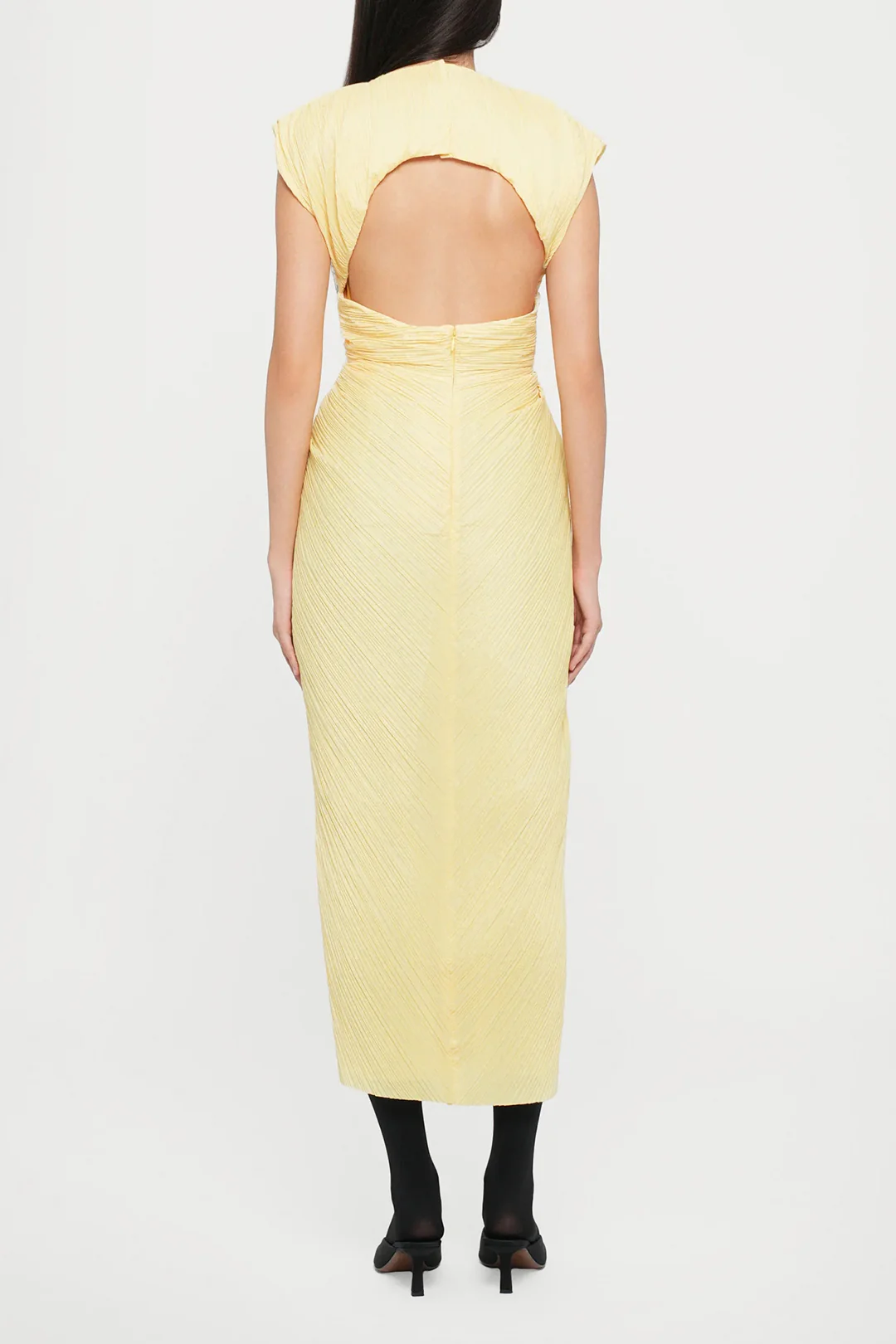Cut Out Knotted Backless Slit Sleeveless Midi Dress - Image 2