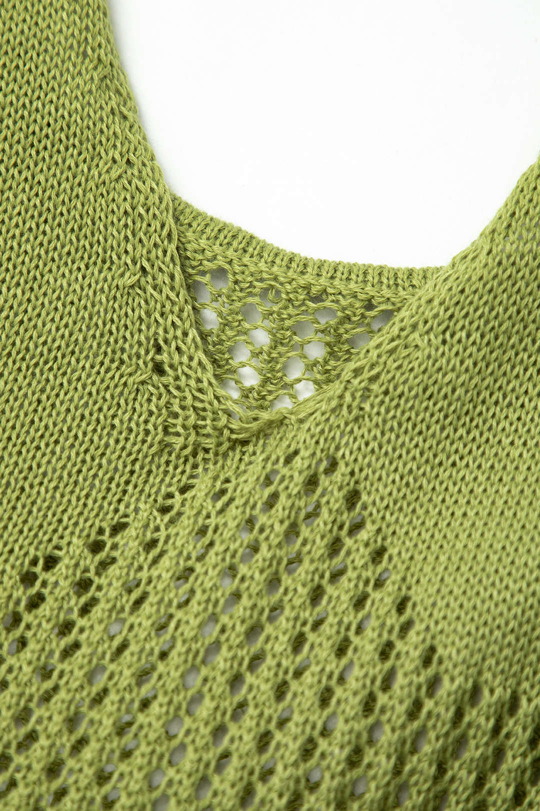 Open Knit Ruffle Hem Cami Mini Dress - Image 4