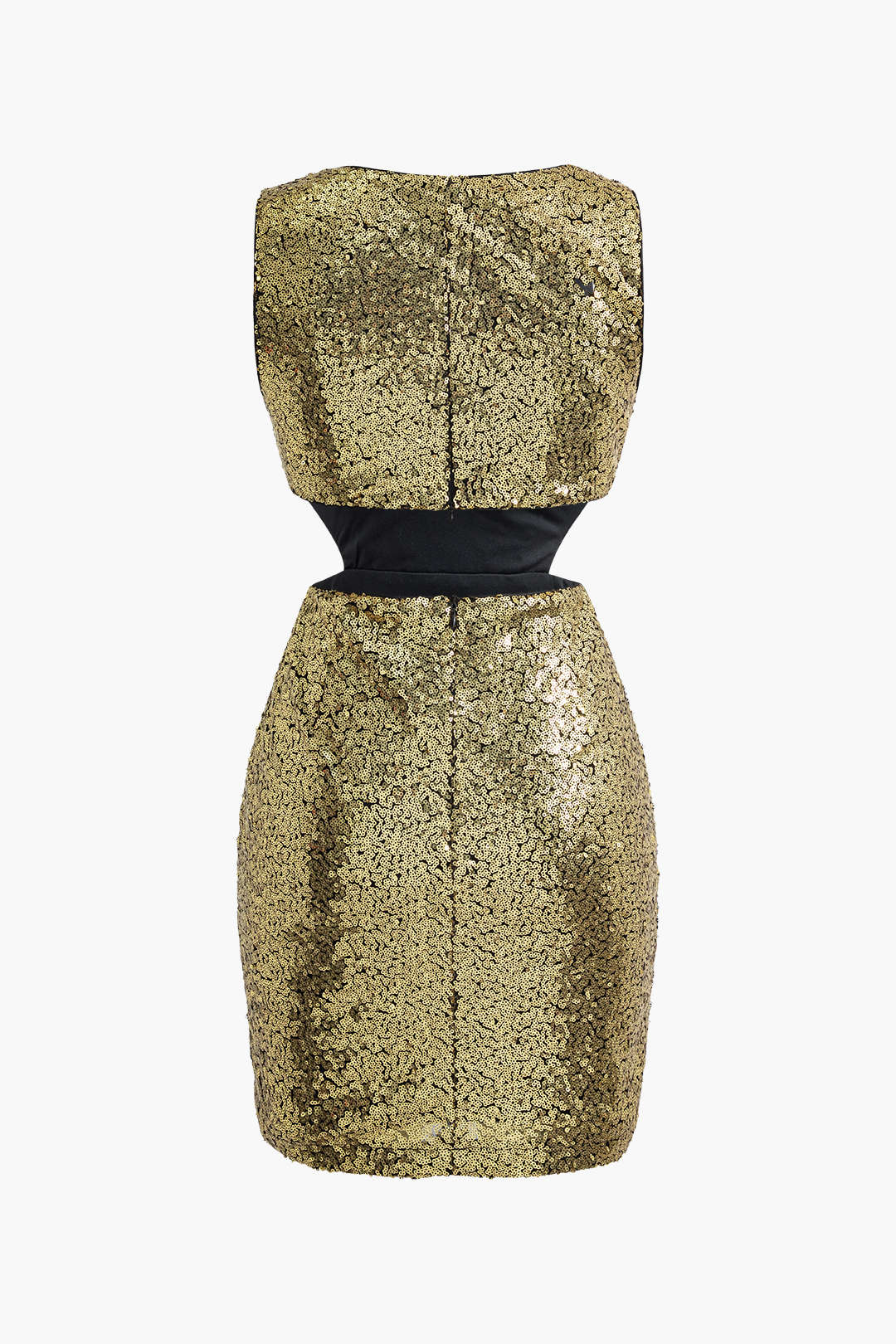 Sequin V-neck Sleeveless Cut Out Mini Dress - Image 4