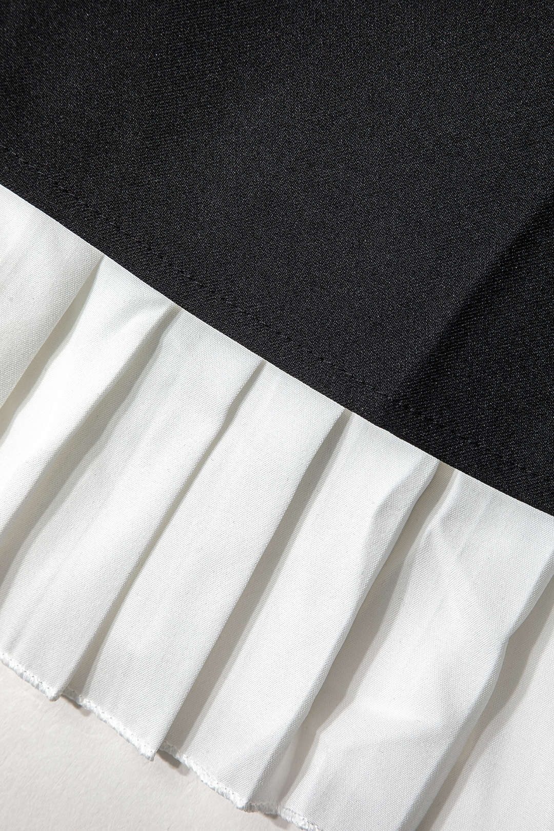Patchwork Pleated Hem Tank Mini Dress - Image 4
