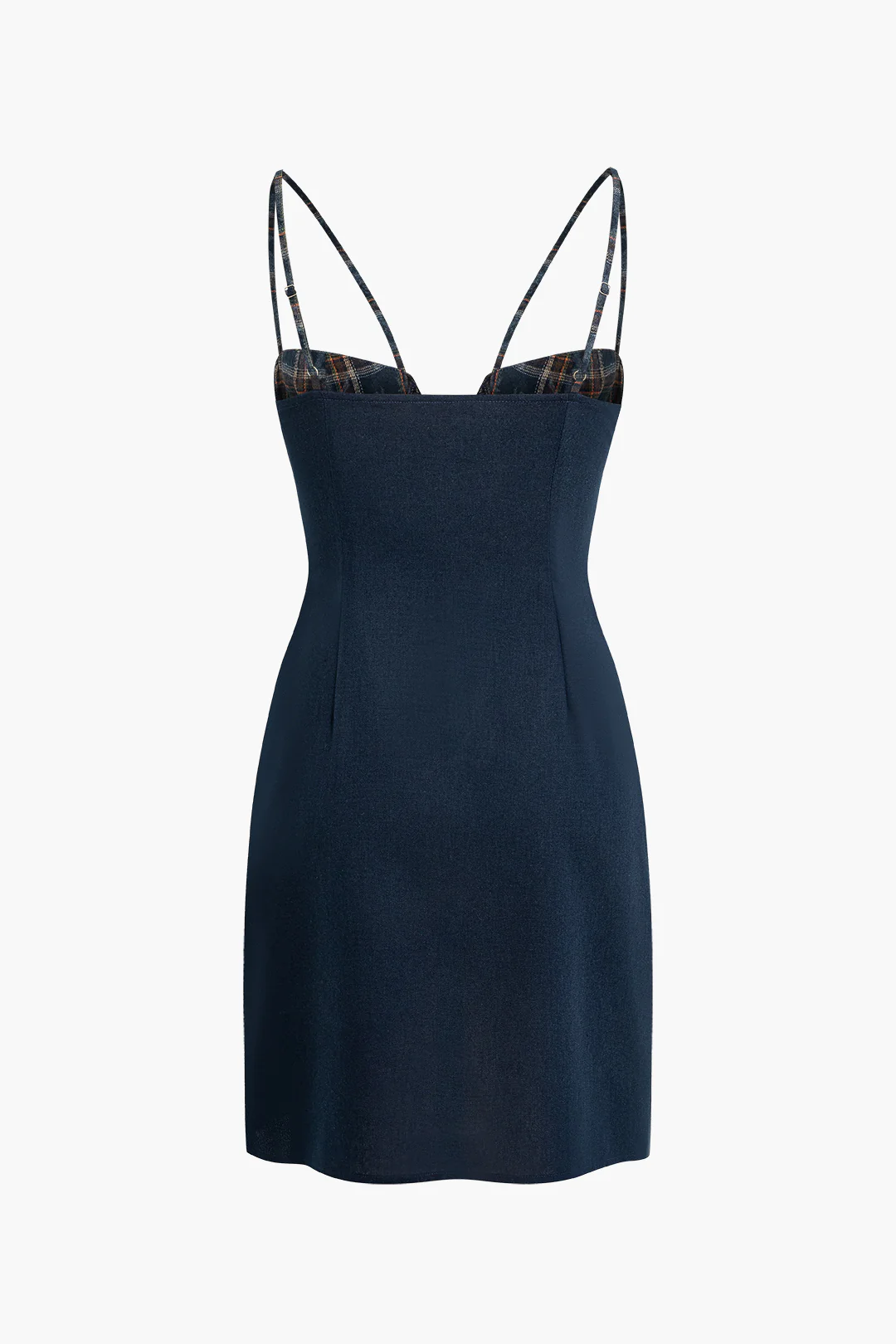 Plaid Detail Bustier Slip Mini Dress - Image 4