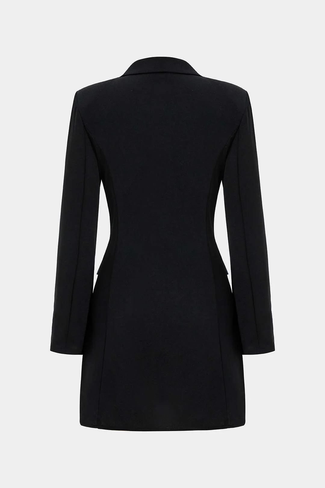 Denim Patchwork Long Sleeve Blazer Suit Mini Dress - Image 2