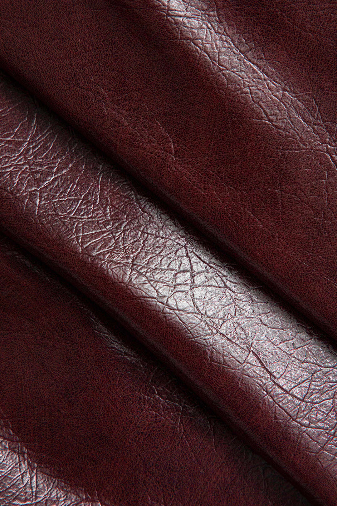 Faux Leather V-neck Ruched Mini Dress - Image 3