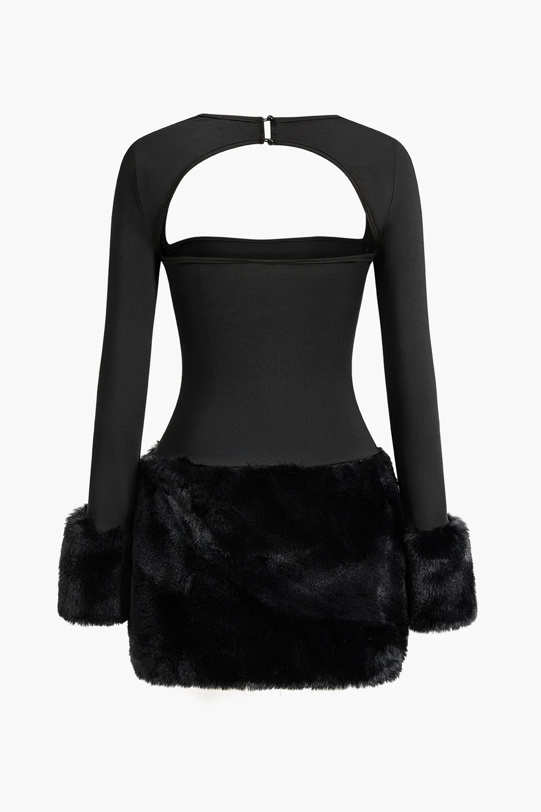 Solid Patchwork Mini Dress - Image 2