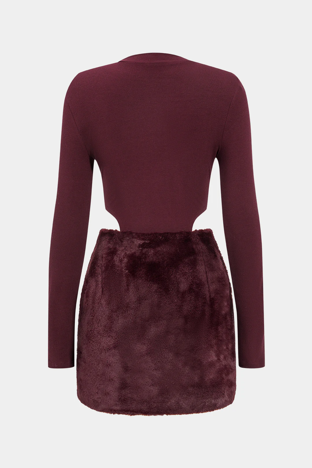 Patchwork Long Sleeve Mini Dress - Image 2
