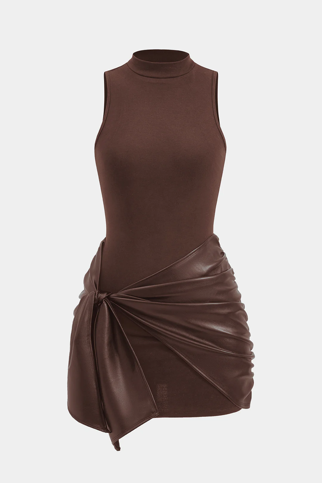 Tie Front Sleeveless Mini Dress - Image 4