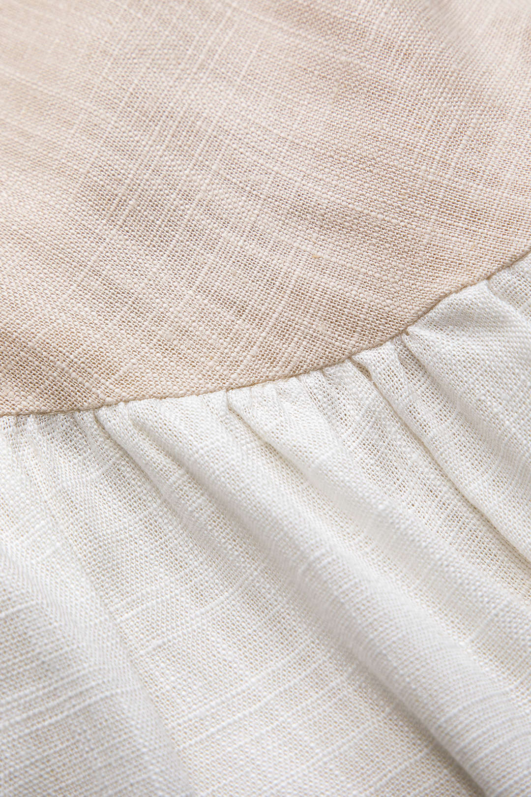 Linen Ruched Tie-Up Sleeveless Mini Dress - Image 3