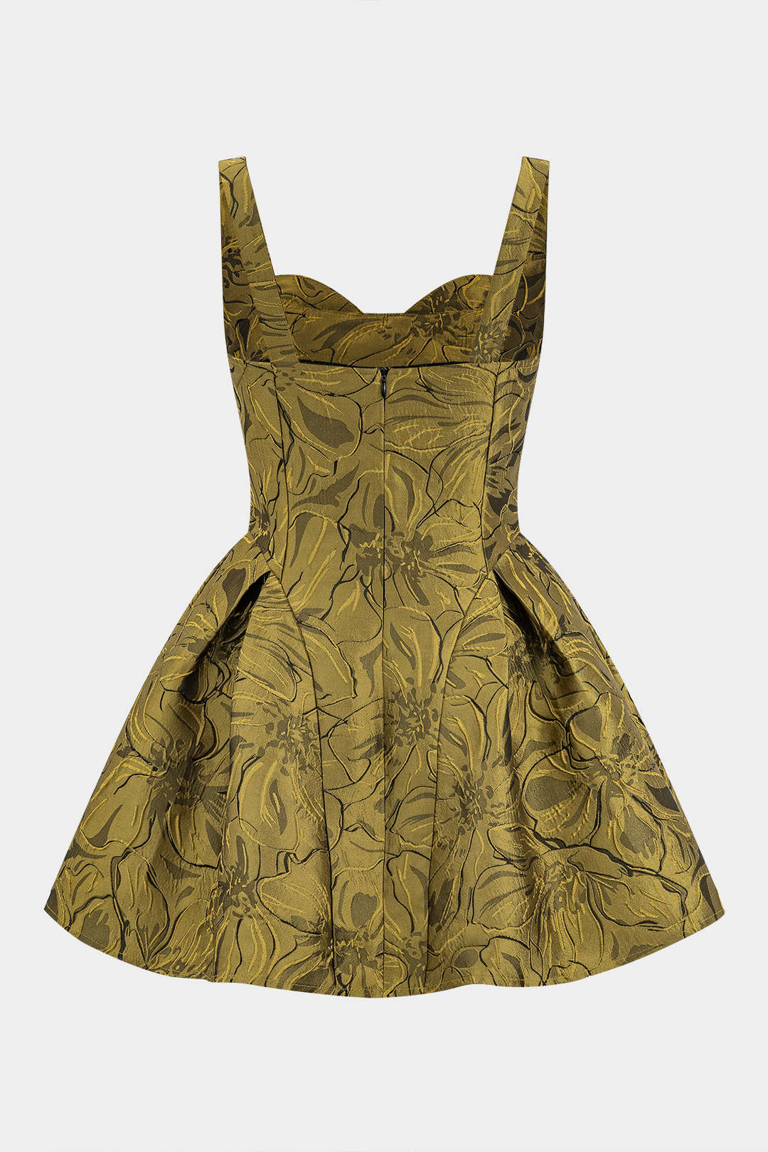 Jacquard Ruched Sleeveless Mini Dress - Image 2