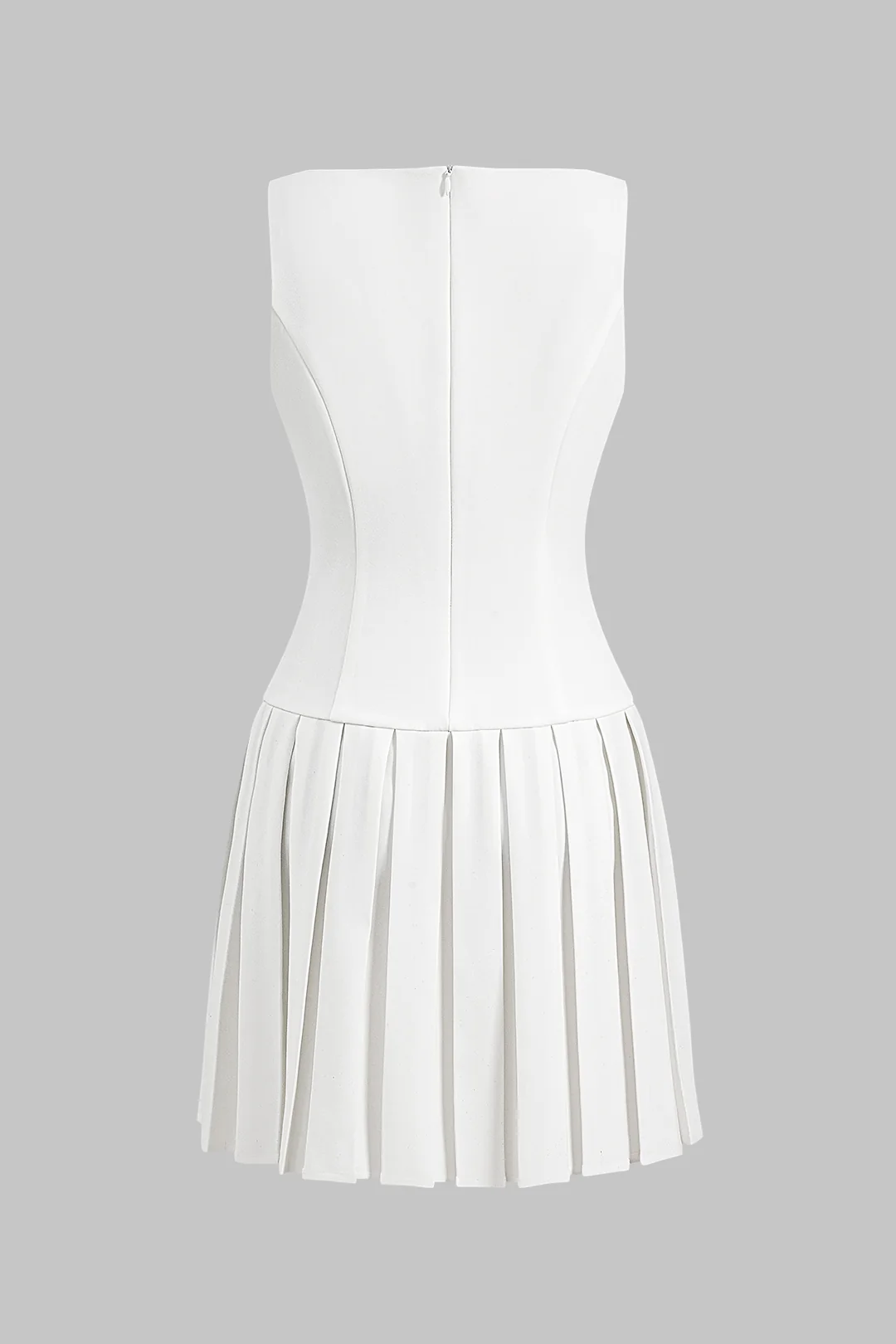 Metallic Button Sleeveless Tank Mini Dress - Image 2