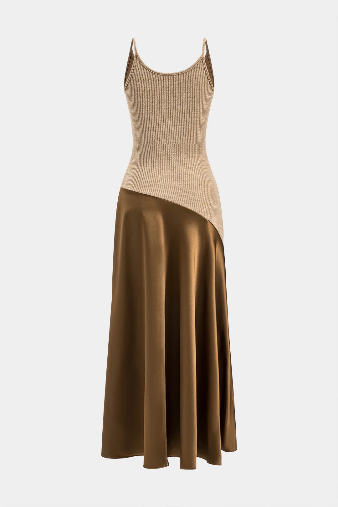 Satin Patchwork Slip Maxi Dress - Image 2
