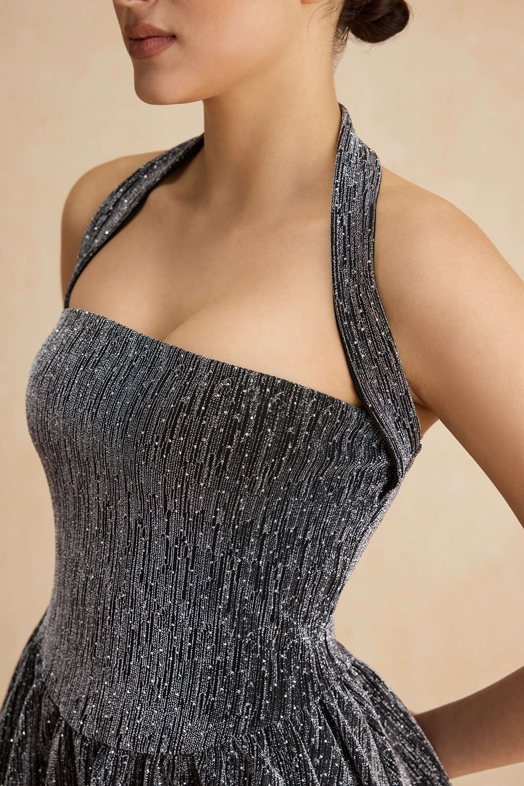 Halter Neck Sleeveless Mini Dress - Image 9