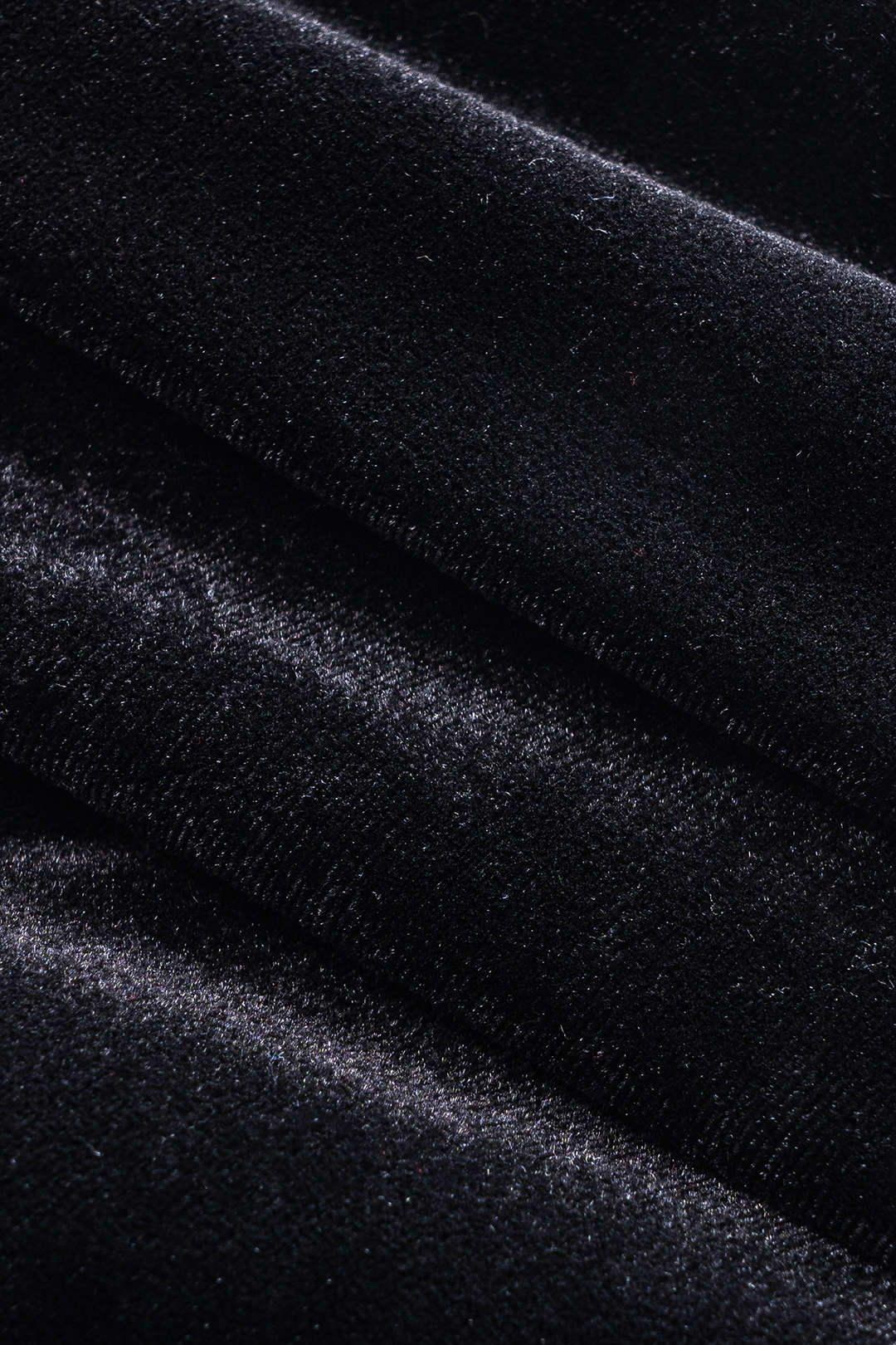 Velvet Patchwork Button Zipper Long Sleeve Mini Dress - Image 6