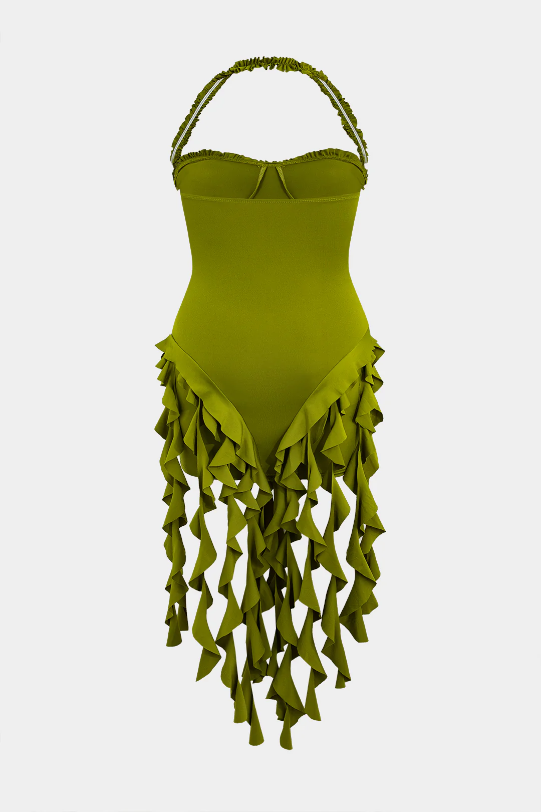 Plus Size Halter Neck Backless Mini Dress - Image 2