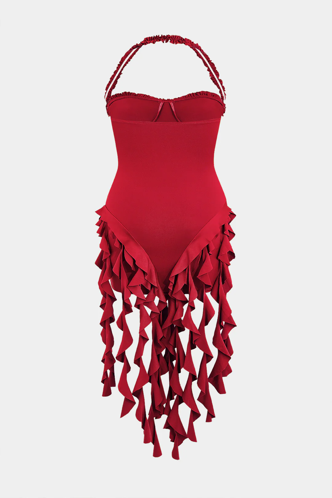 Plus Size Halter Neck Backless Mini Dress - Image 6