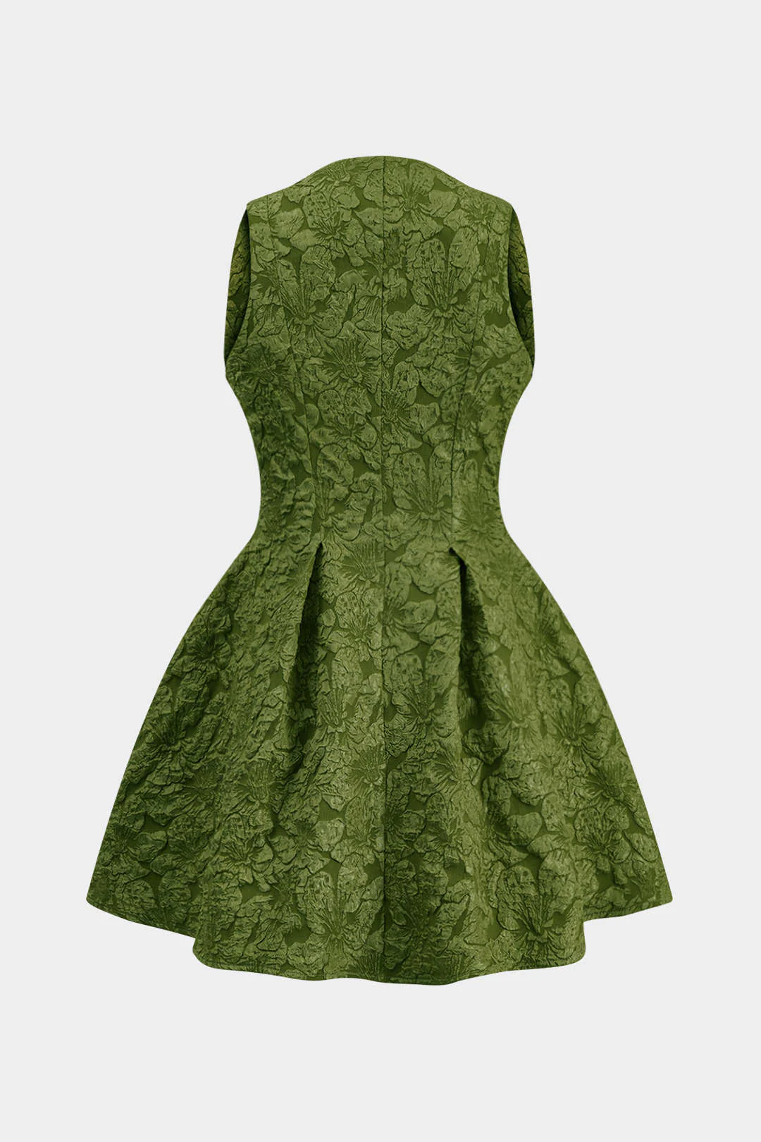 Jacquard Sleeveless Ruched Mini Dress - Image 12