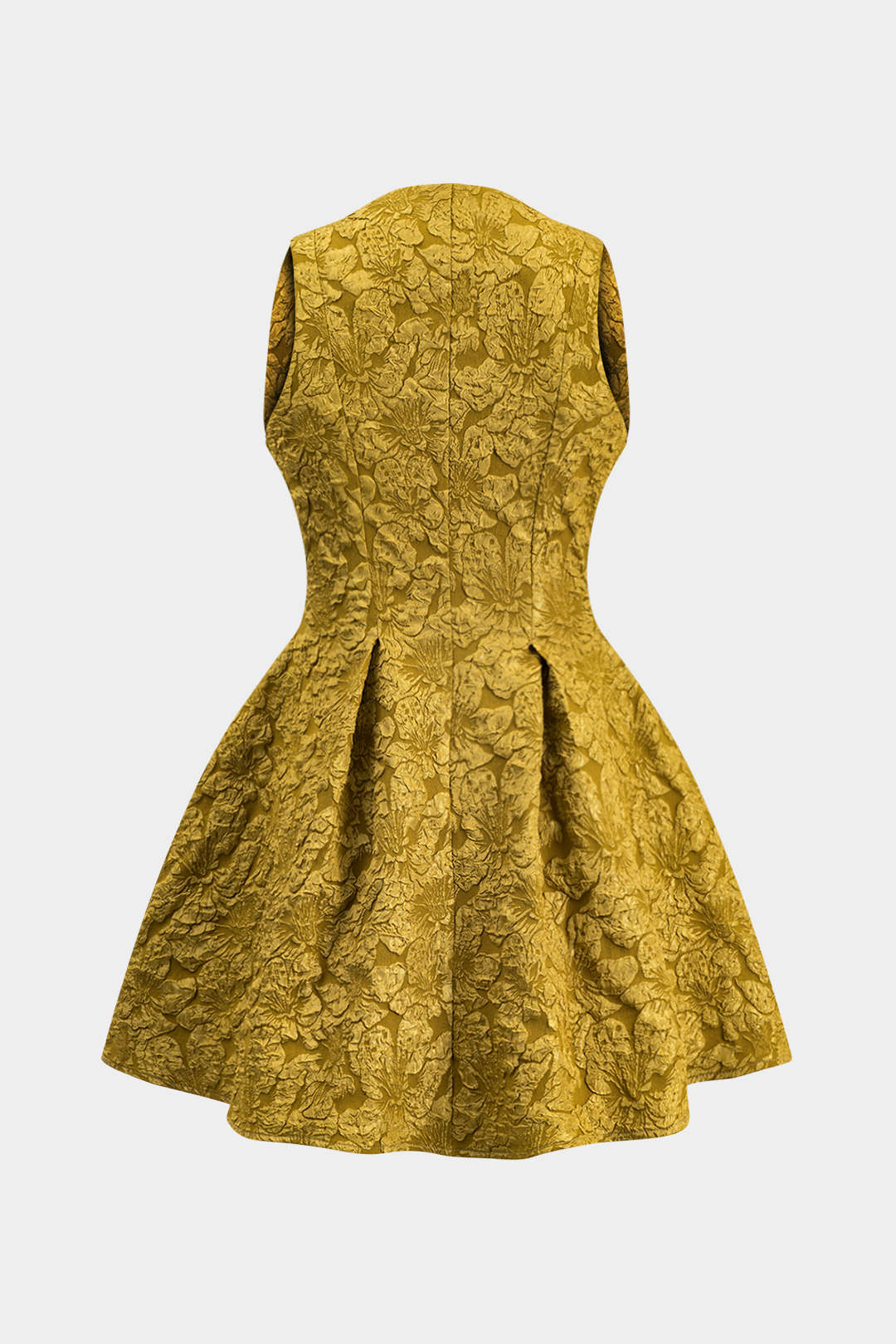 Jacquard Sleeveless Ruched Mini Dress - Image 2
