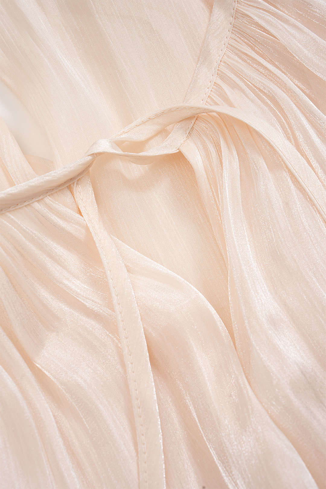 Chiffon Ruched Ruffle Long Sleeve Mini Dress - Image 4