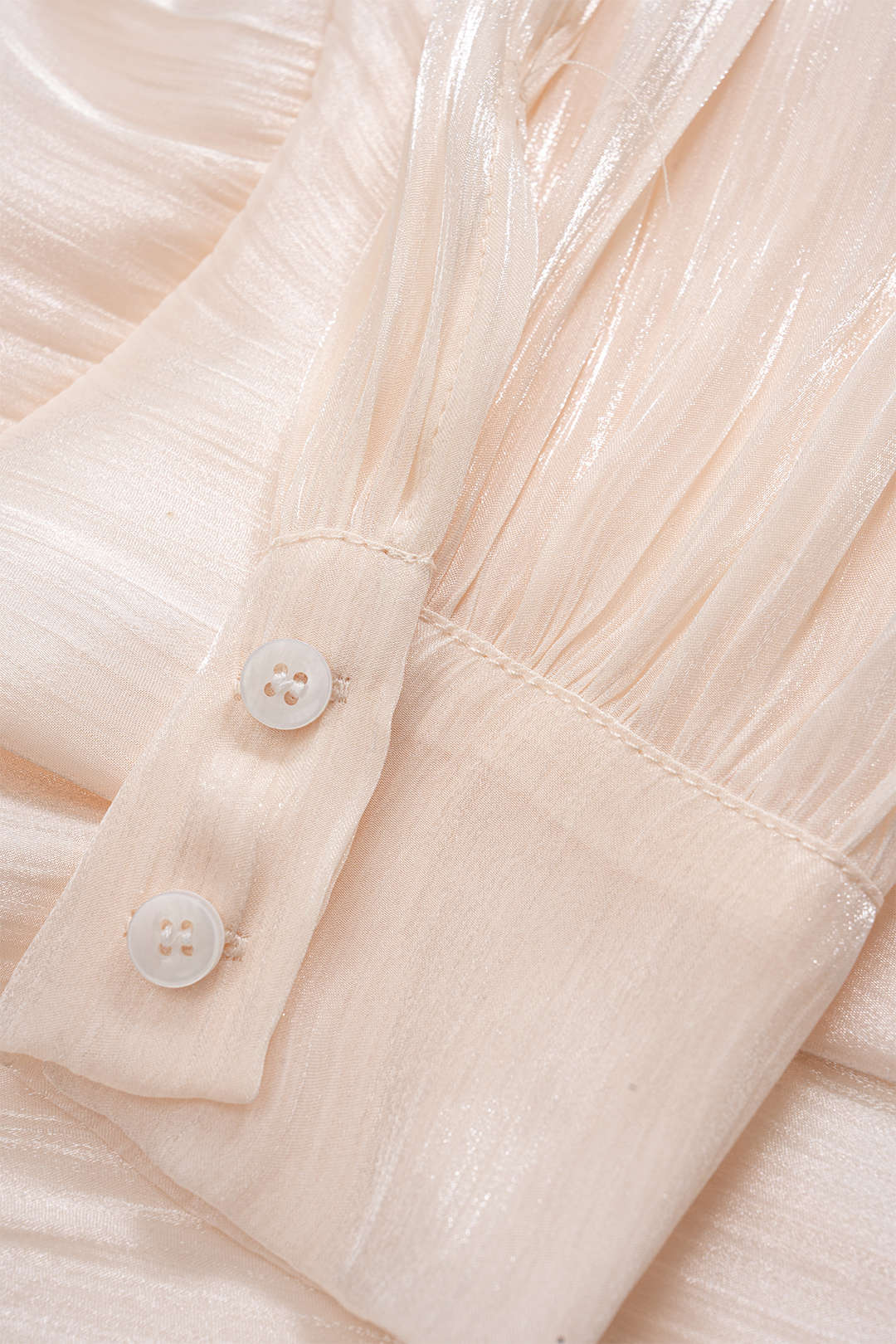 Chiffon Ruched Ruffle Long Sleeve Mini Dress - Image 5