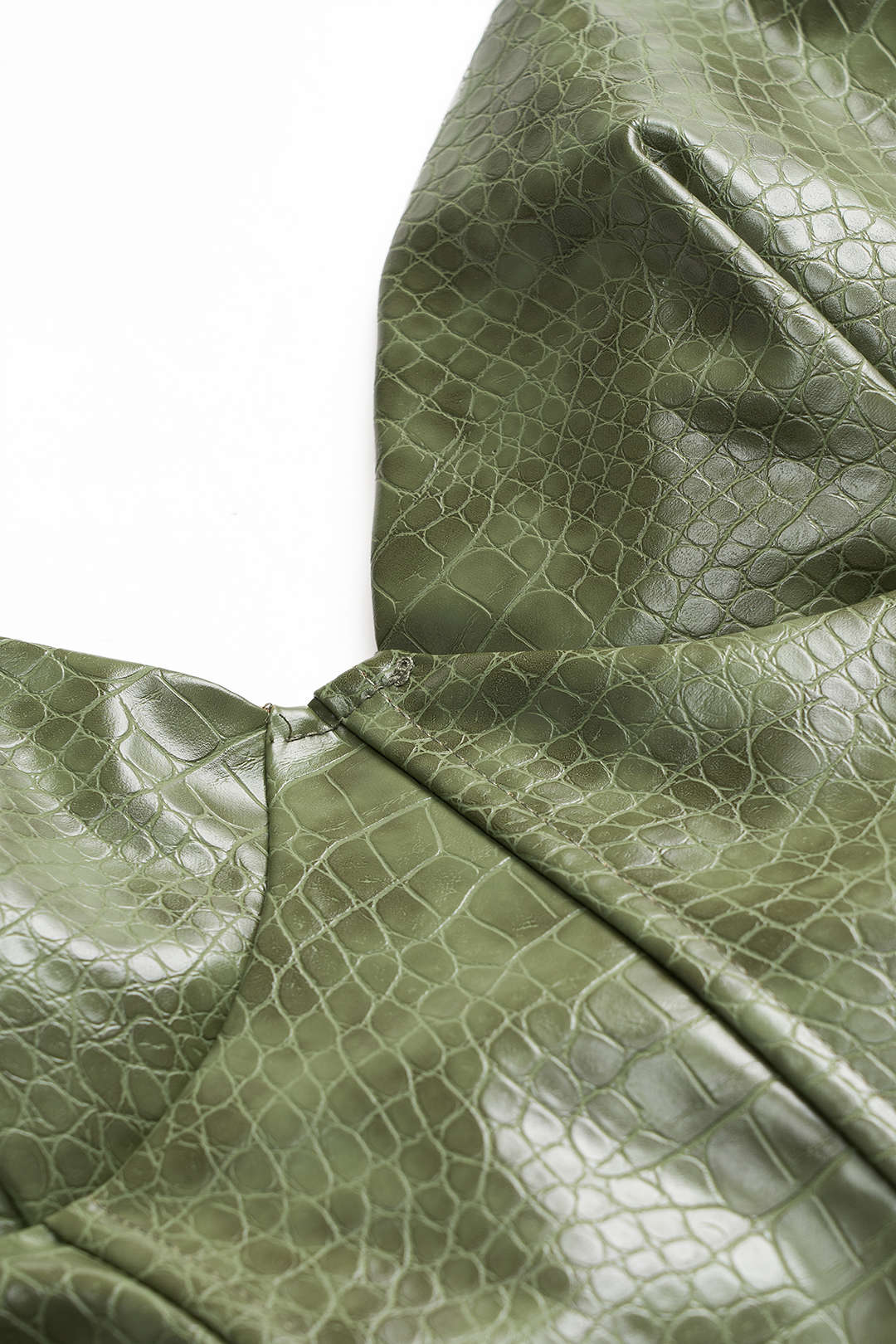 Crocodile Skin Print Faux Leather Strapless Sleeveless Mini Dress - Image 3