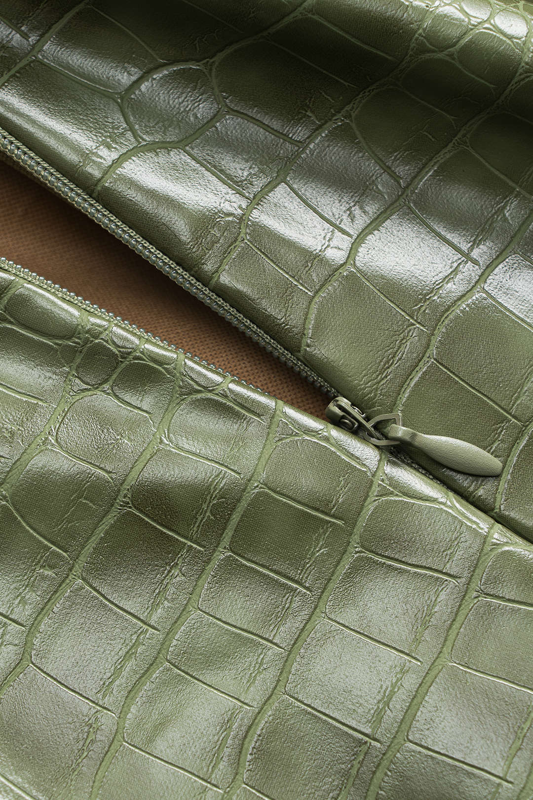 Crocodile Skin Print Faux Leather Strapless Sleeveless Mini Dress - Image 5