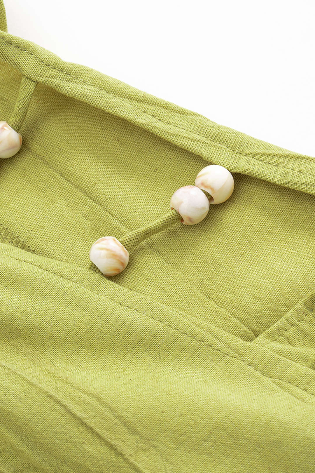 Linen Beaded Backless Cut Out Sleeveless Mini Dress - Image 8