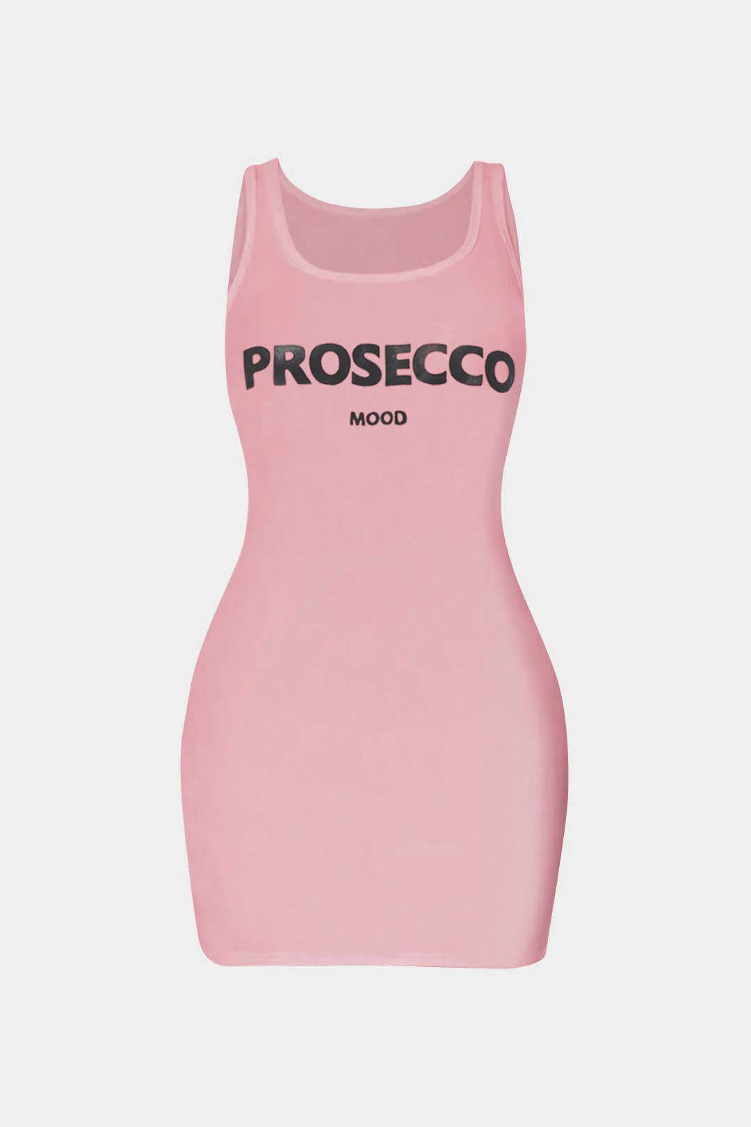 Letter Print Sleeveless Mini Dress - Image 2