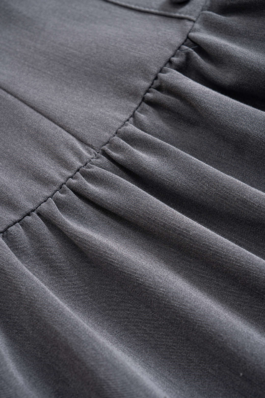 Button Ruched Zipper Detail Sleeveless Mini Dress - Image 4