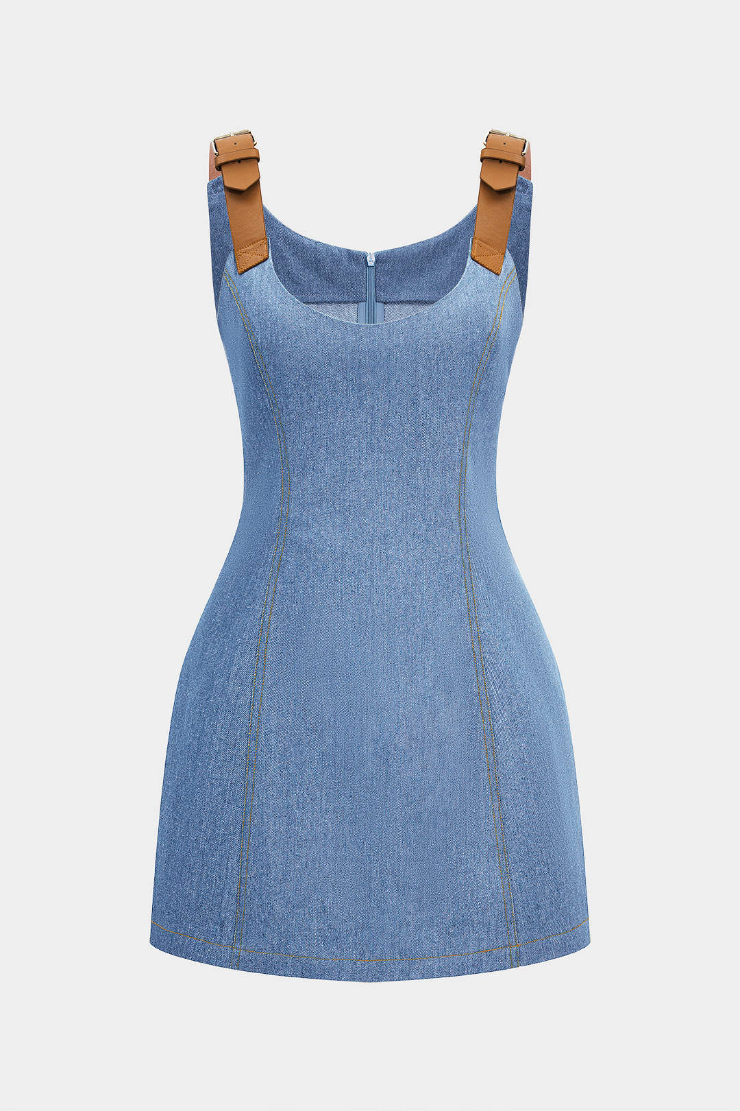 Metallic Decor Sleeveless Dress - Image 6