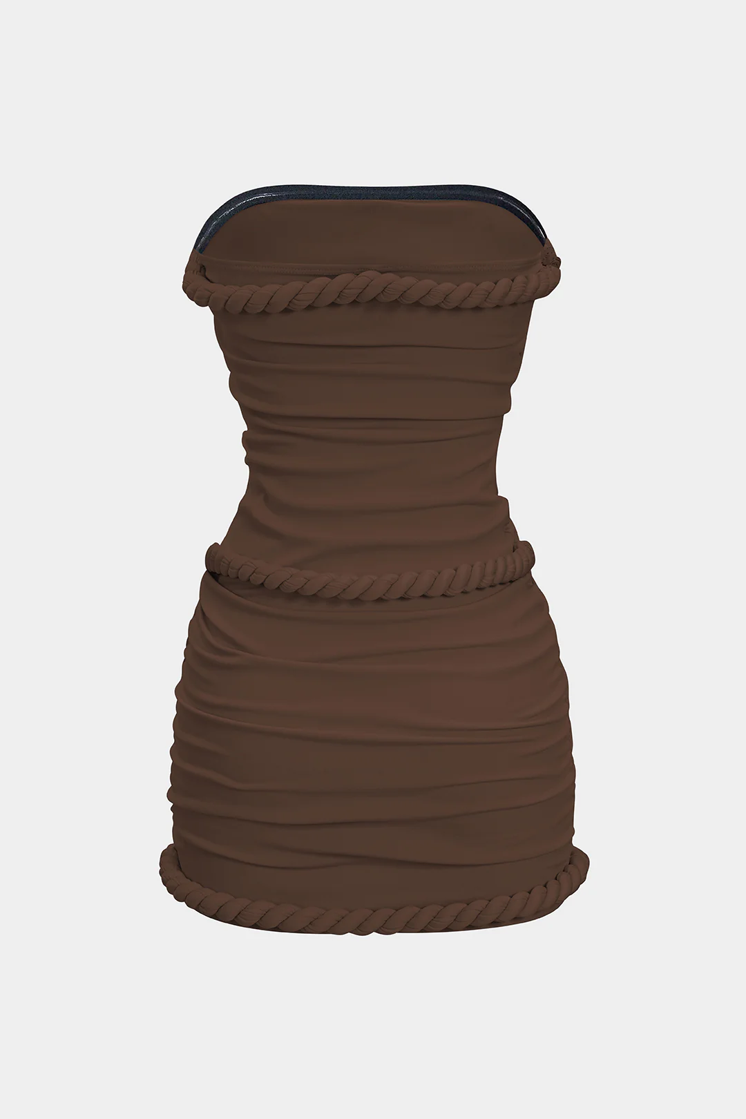 Twist Knot Strapless Sleeveless Mini Dress - Image 10