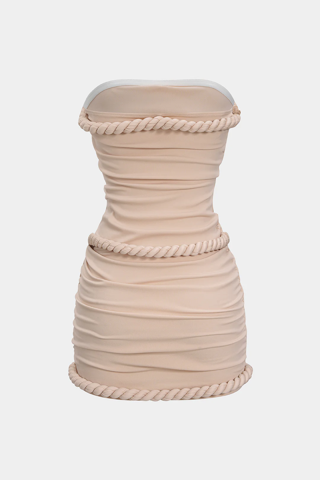 Twist Knot Strapless Sleeveless Mini Dress - Image 2