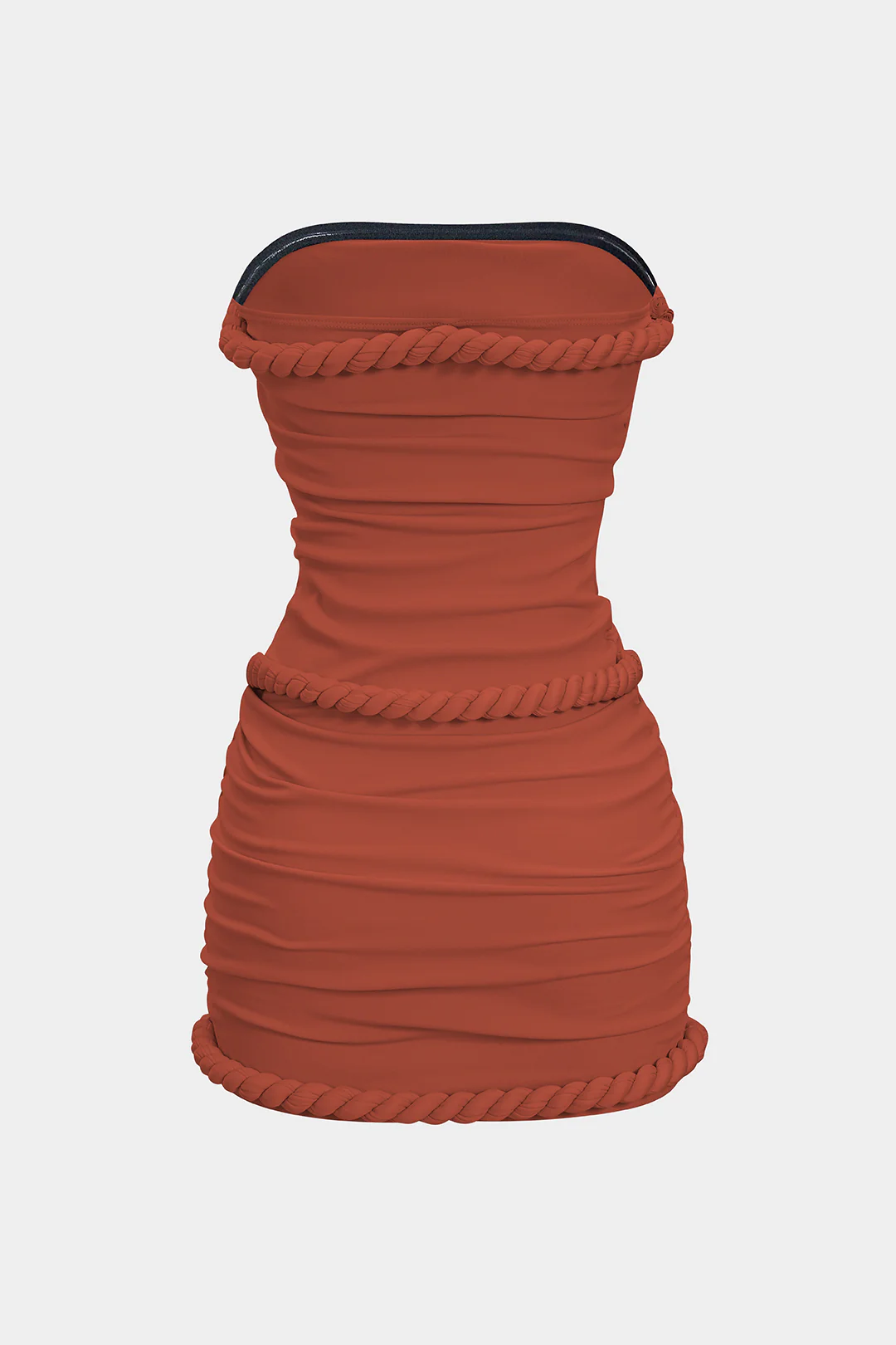 Twist Knot Strapless Sleeveless Mini Dress - Image 8