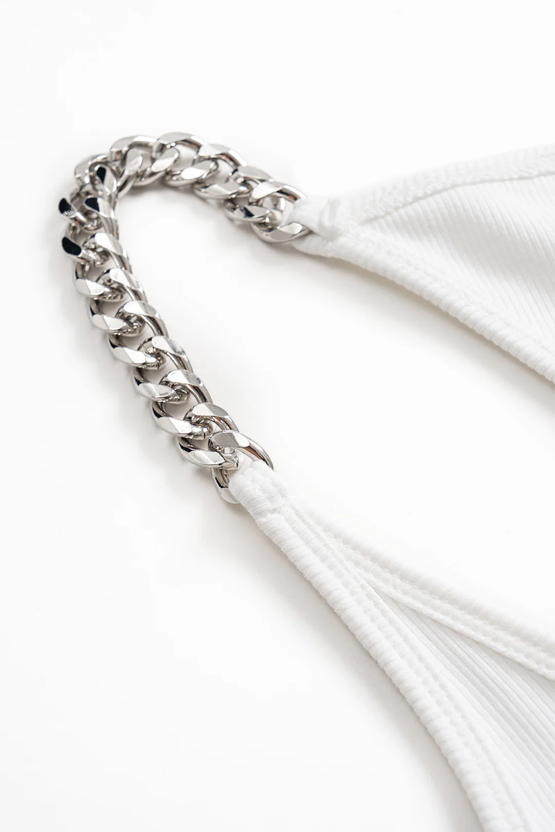 Plus Size Metallic Chain Patchwork Tie Knot Sleeveless Tank Mini Dress - Image 3