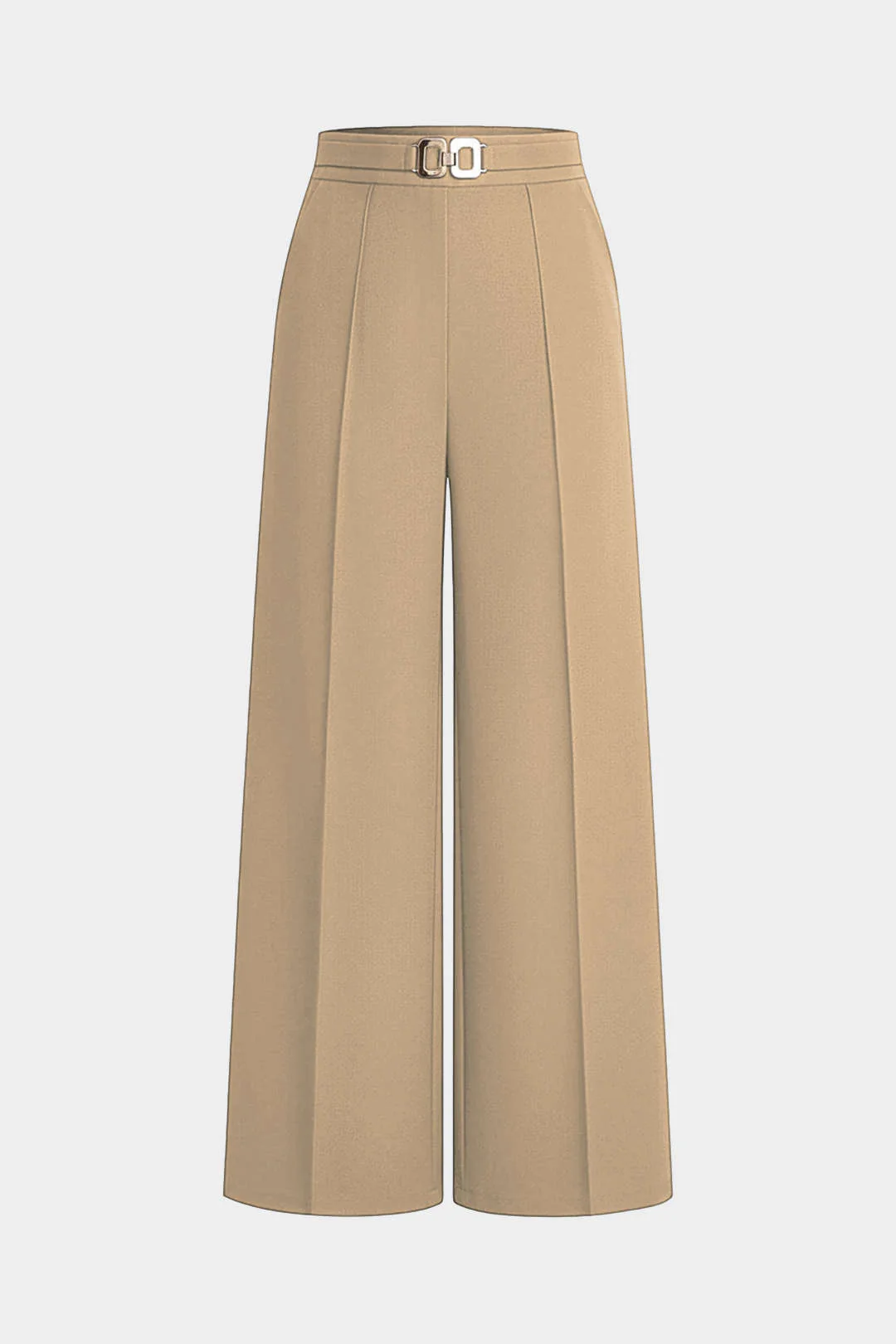 Solid Belted Wide-Leg Pants - Image 10