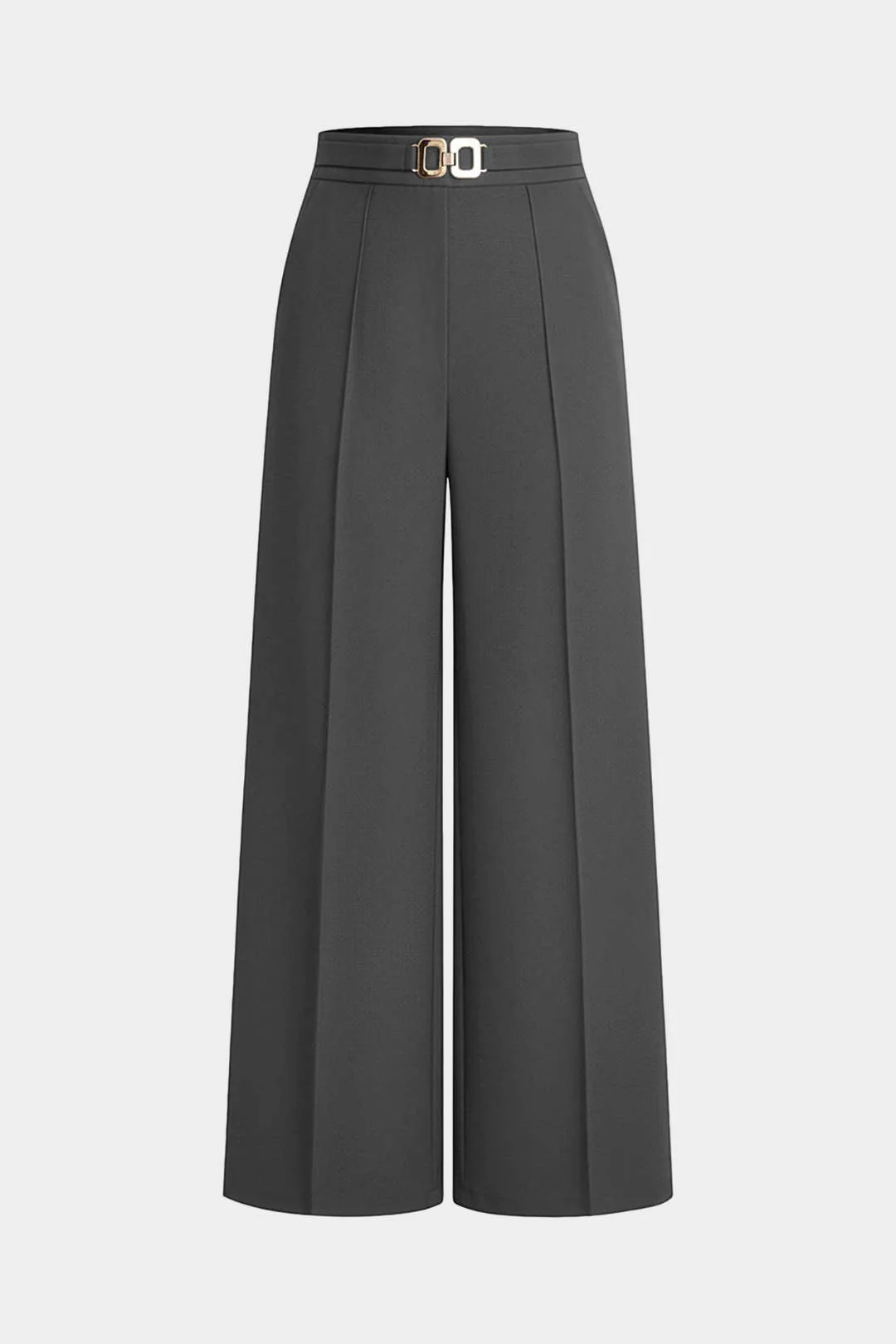 Solid Belted Wide-Leg Pants - Image 11