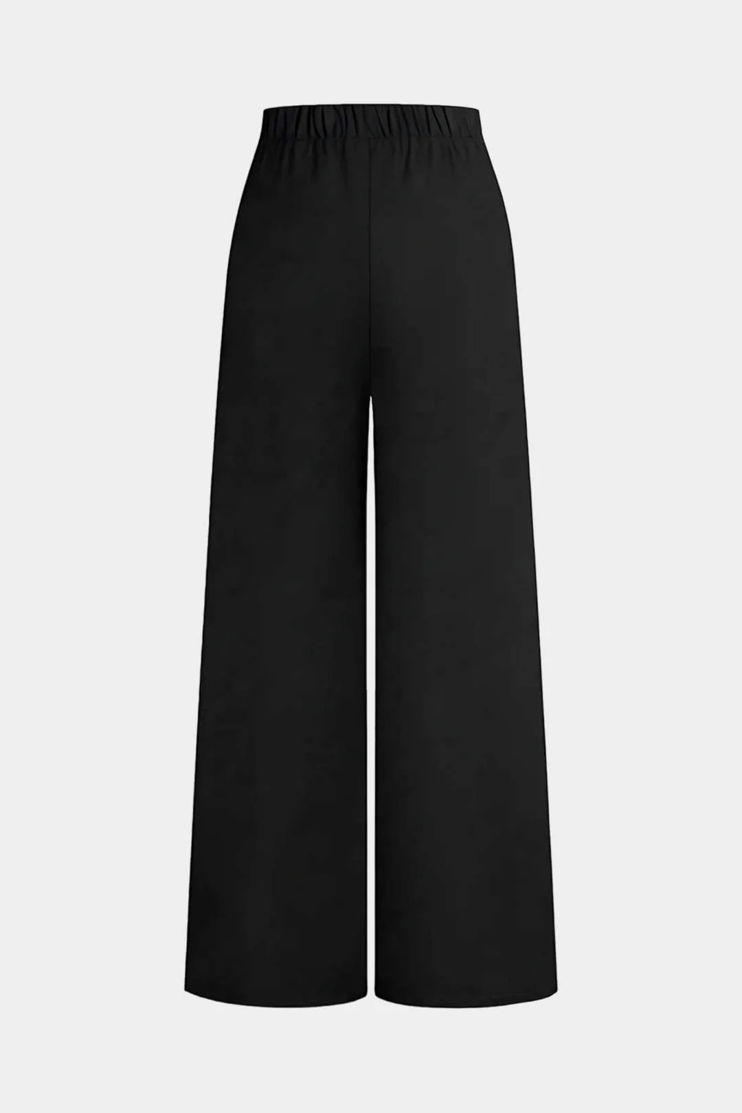 Solid Belted Wide-Leg Pants - Image 2