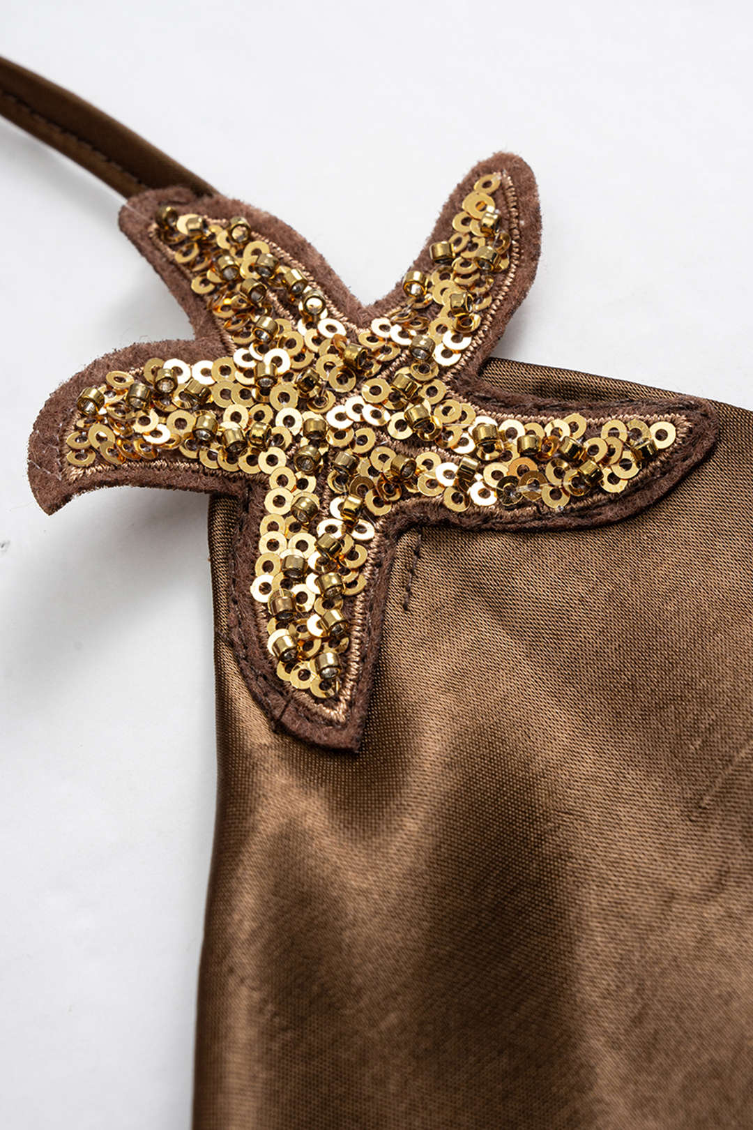 Satin Sequins Appliques Zipper Backless Sleeveless Mini Dress - Image 5