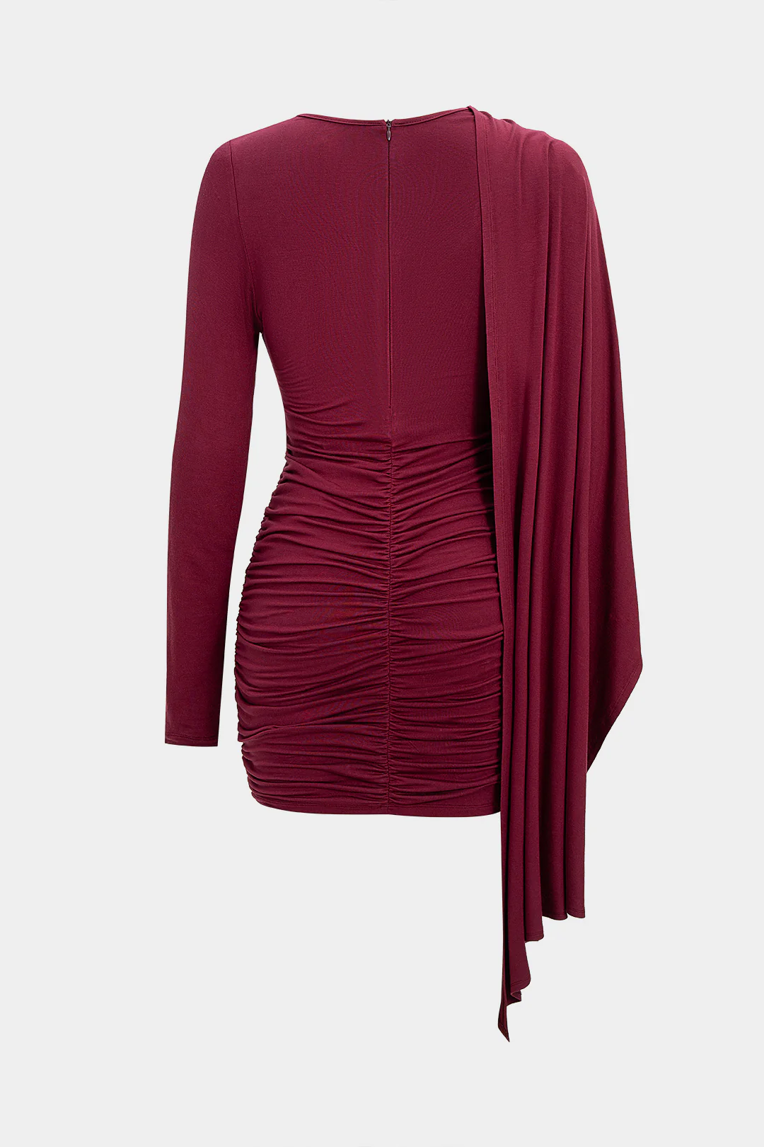 Ruched Long Sleeve Mini Dress - Image 2